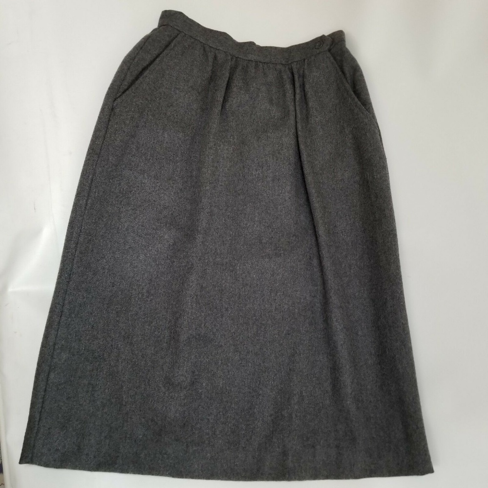 Vintage Rafaella Gray Wool Blend Skirt Size 8 - Picture 5 of 7